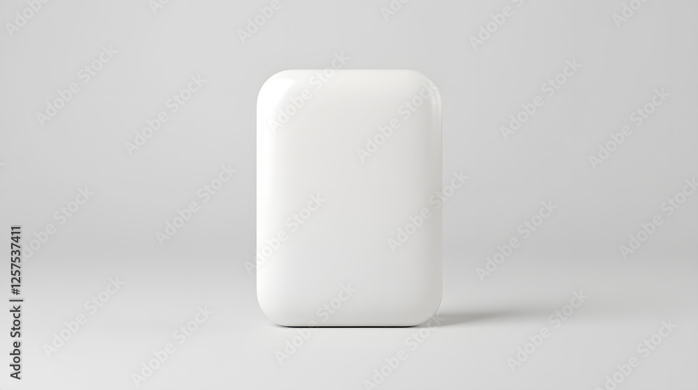 A square pill front view realistic on a white background.
A square pill front view realistic on a white background.