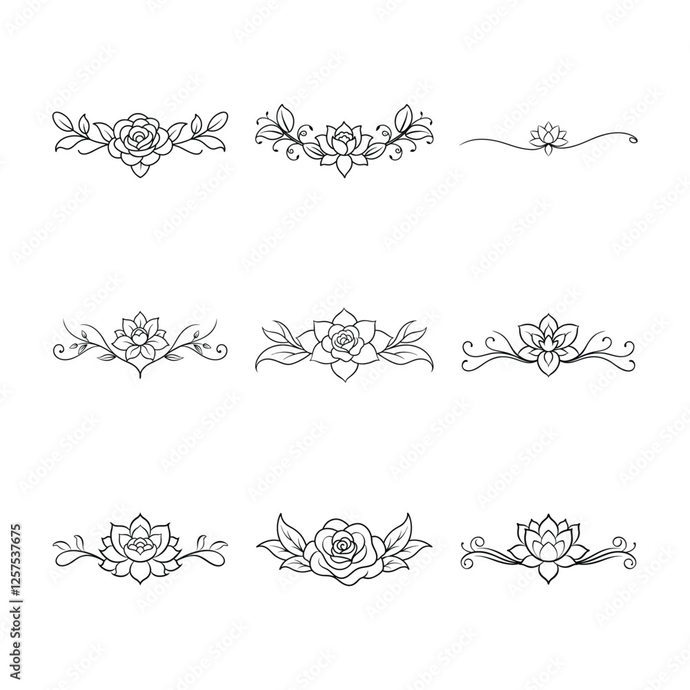 Fototapeta premium Ornament vector line art design