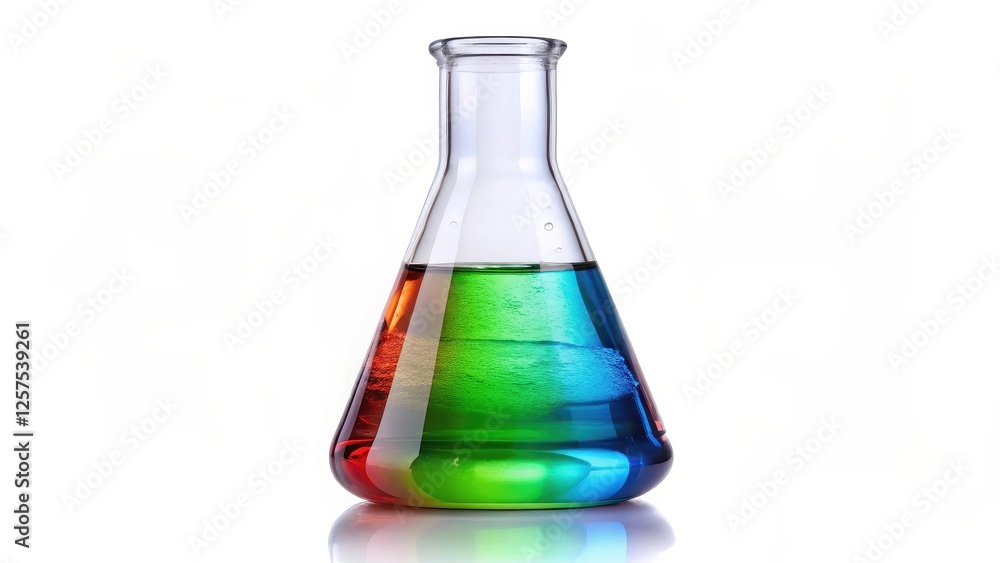 Erlenmeyer Flask with Colored Liquids Erlenmeyer Flask with Colored Liquids