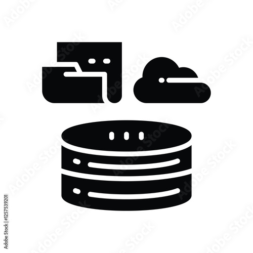 database glyph icon. vector icon for your website, mobile, presentation, and logo design.