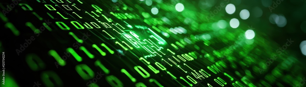 A digital landscape featuring green binary code, representing data and technology in a futuristic setting. A digital landscape featuring green binary code, representing data and technology in a futuristic setting.