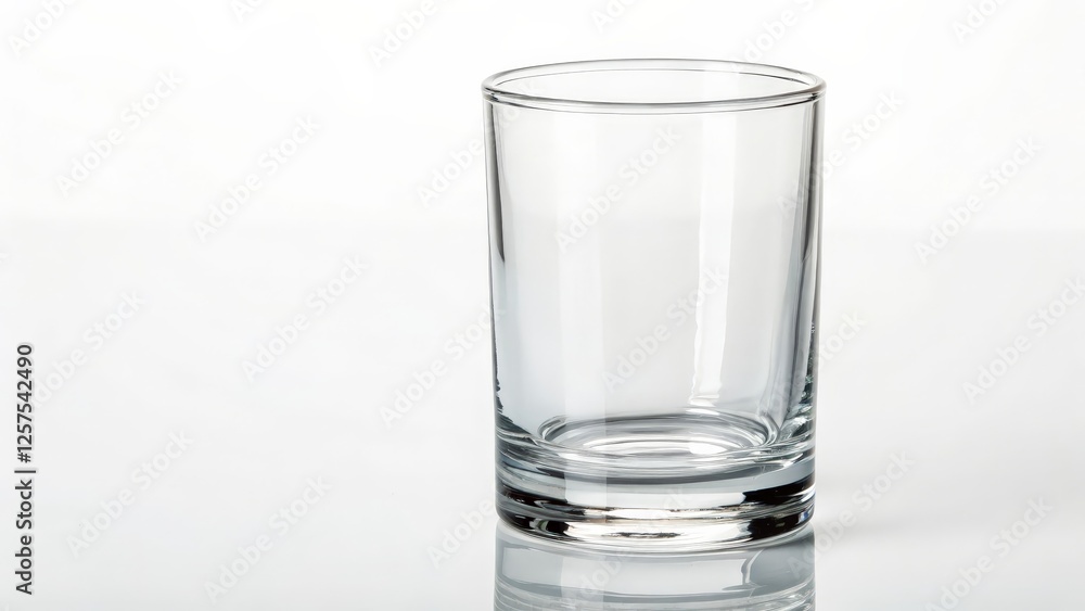 Empty Glass on White Background Empty Glass on White Background