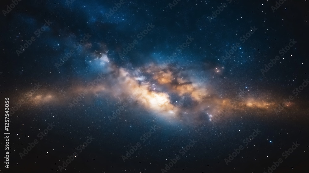 Fototapeta premium Celestial Nebula Cosmic Dust Starscape Night Sky