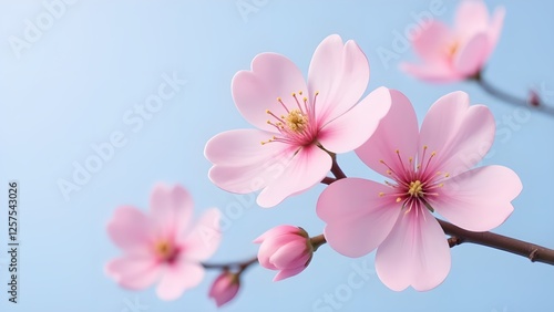 The gentle bloom of pink flowers