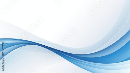 Gentle blue waves in a soft abstract design on a clean white backdrop.