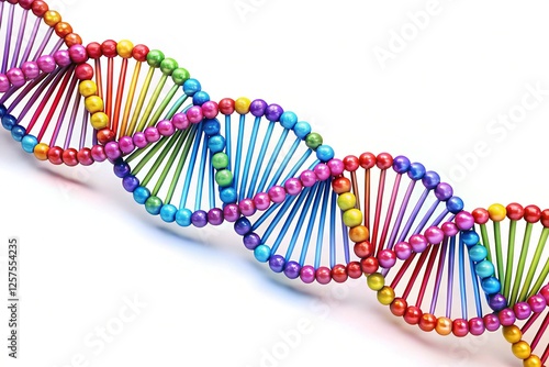 Abstract Geometric DNA Pattern: Scientific Background Stock Photo