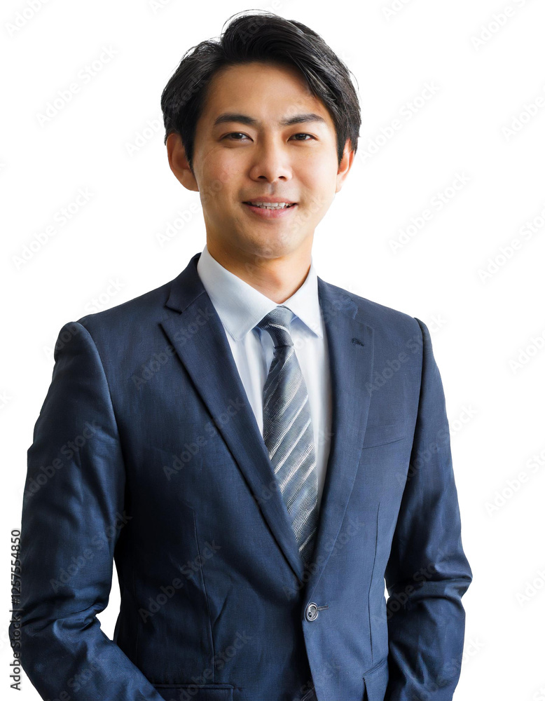 Portrait of only one Man. White Background. Portrait of only one Man. White Background.