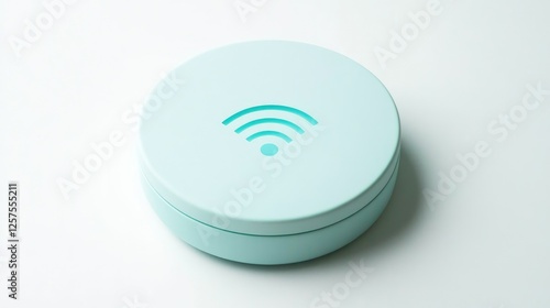 A 3D illustration of the Wi Fi icon, a wireless network symbol representing internet connection and communication technology photo