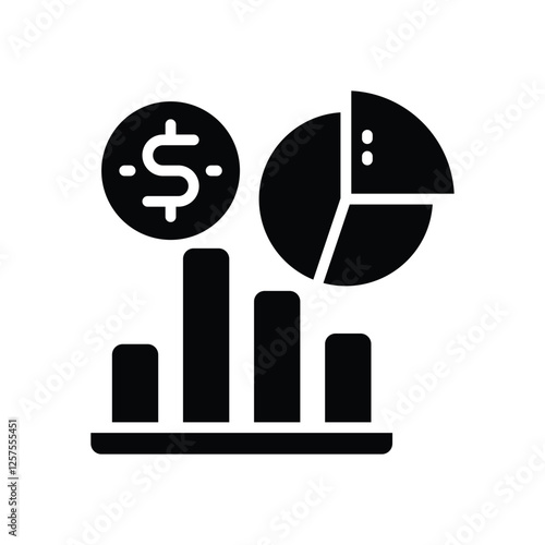 finance analysis solid icon. vector icon for your website, mobile, presentation, and logo design.