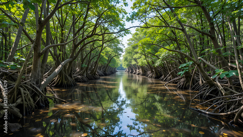 Mangrove swamp, Merrit island, Florida, United States. photo