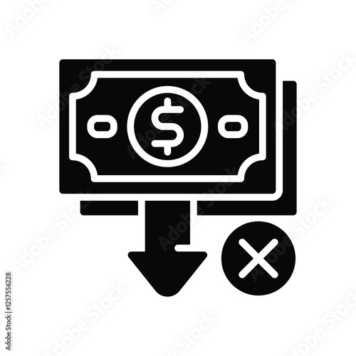 bankrupt solid icon. vector icon for your website, mobile, presentation, and logo design.