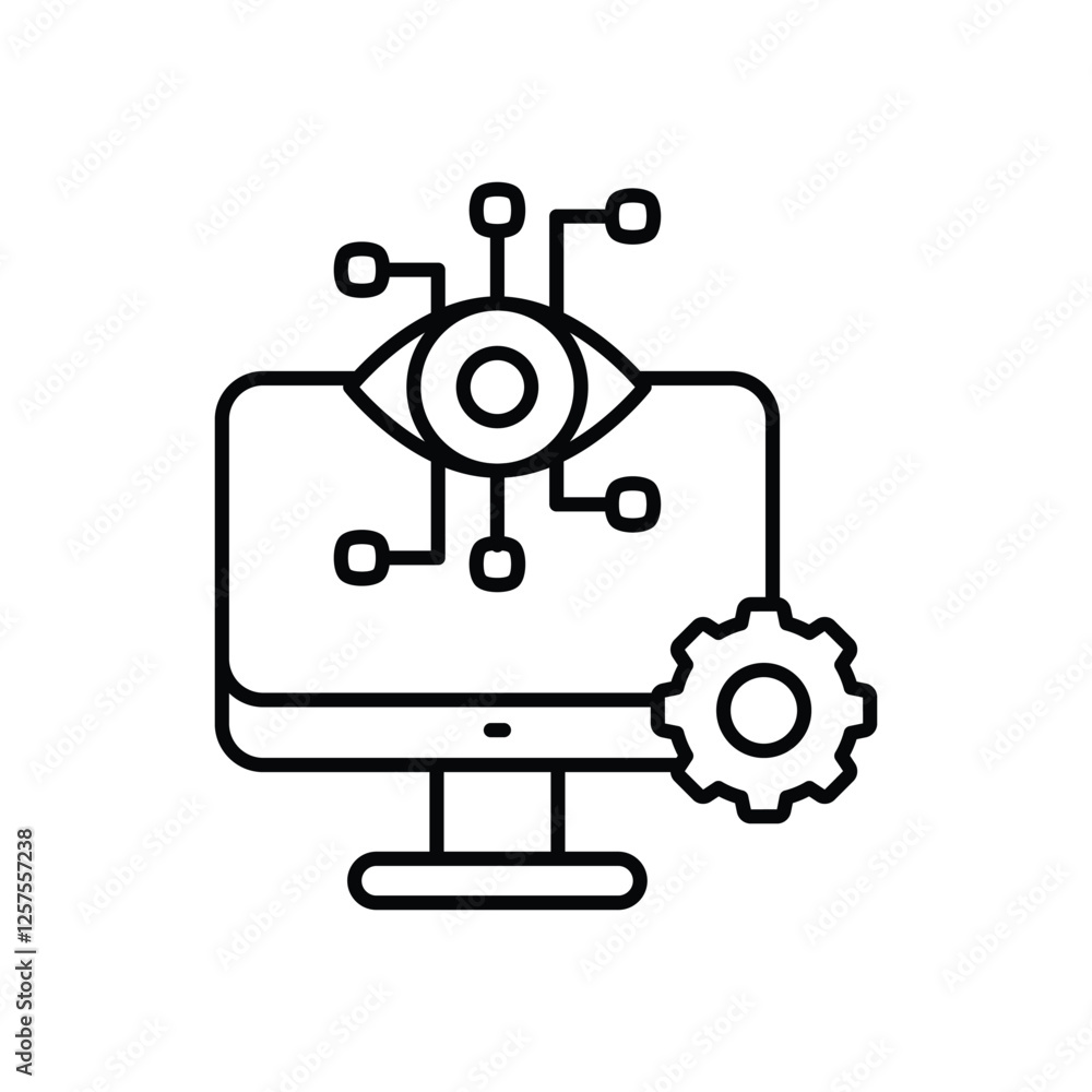 Computer vision vector icon Computer vision vector icon