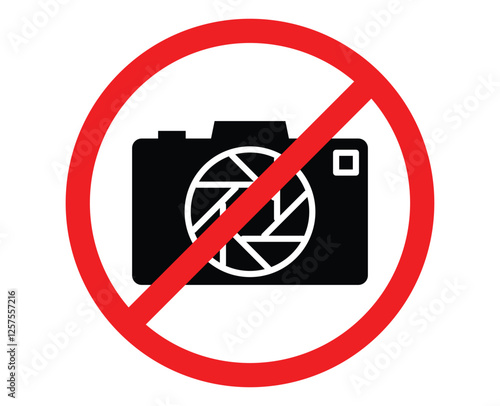 No use camera Sign for Privacy Zones and Restricted Areas. No camera area. No photo area. No handphone area sign