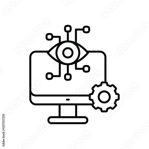 Computer vision vector icon