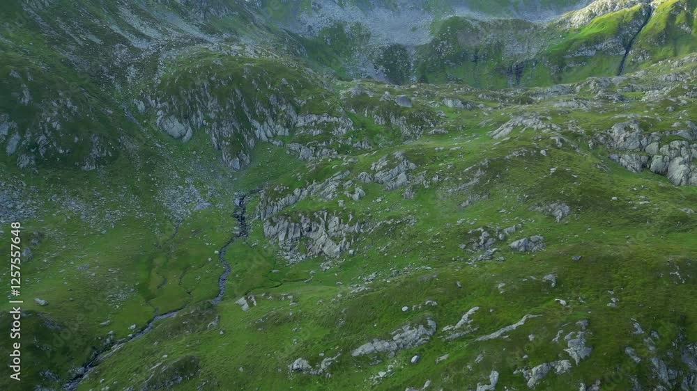 Aerial view of Carpathian mountains in summer. Drone flight Aerial view of Carpathian mountains in summer. Drone flight