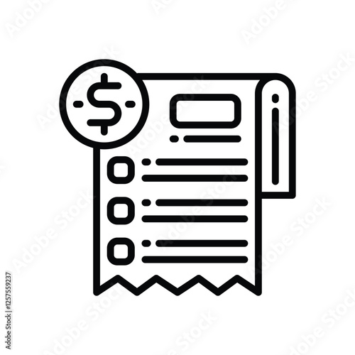 bill line icon. vector icon for your website, mobile, presentation, and logo design.
