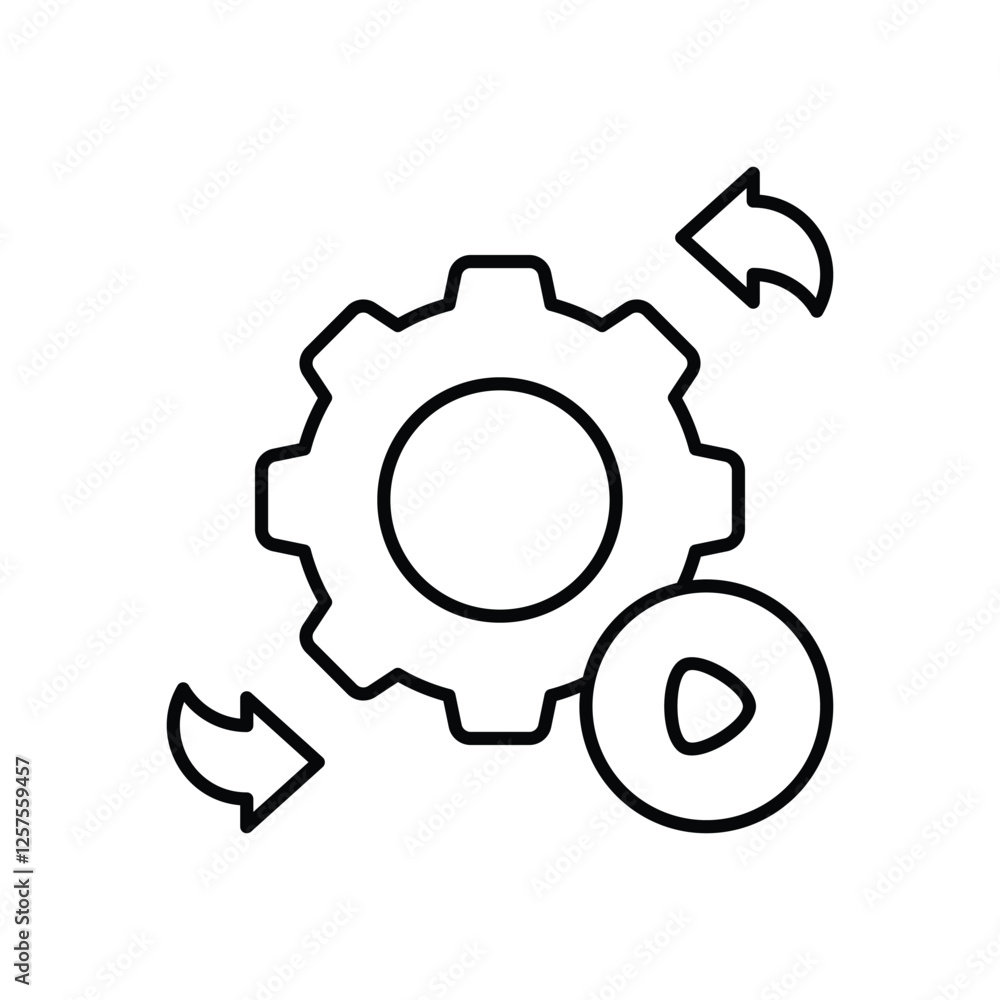 Automation gear vector icon