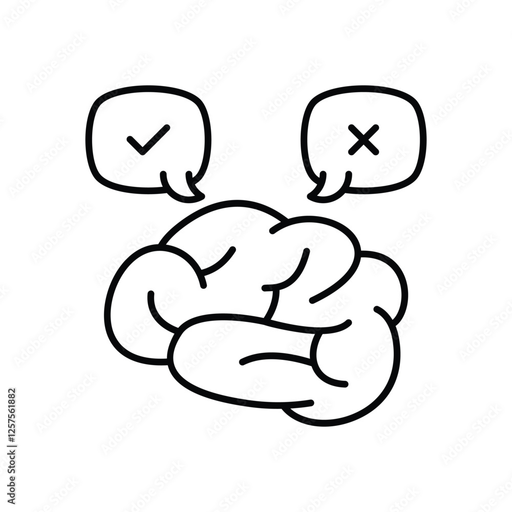 Smart decision vector icon Smart decision vector icon