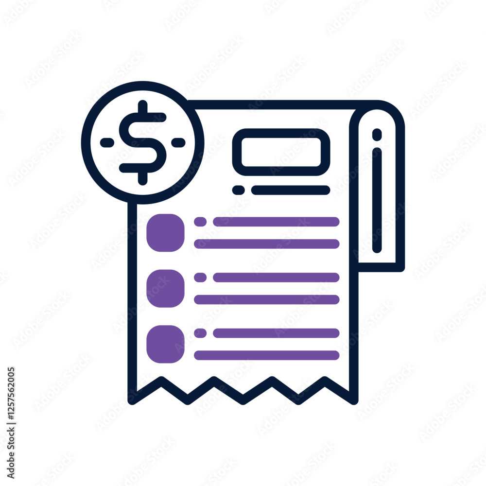 bill dual tone icon. vector icon for your website, mobile, presentation, and logo design. bill dual tone icon. vector icon for your website, mobile, presentation, and logo design.