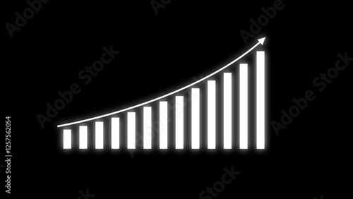 Wallpaper Mural Business graph chart. Business growth and business success concept animation. Torontodigital.ca