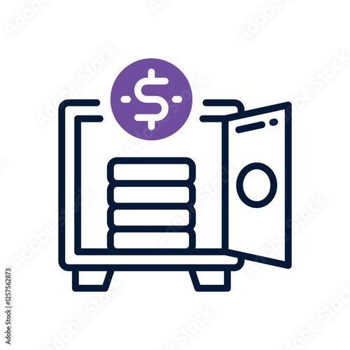 safety box dual tone icon. vector icon for your website, mobile, presentation, and logo design.