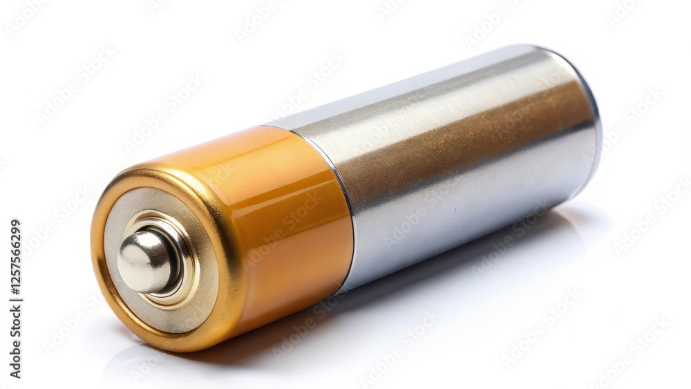 Single Battery on White Background Single Battery on White Background