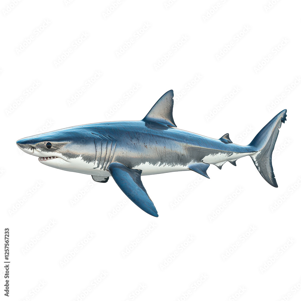 Porbeagle Shark isolated on transparent background, PNG Porbeagle Shark isolated on transparent background, PNG