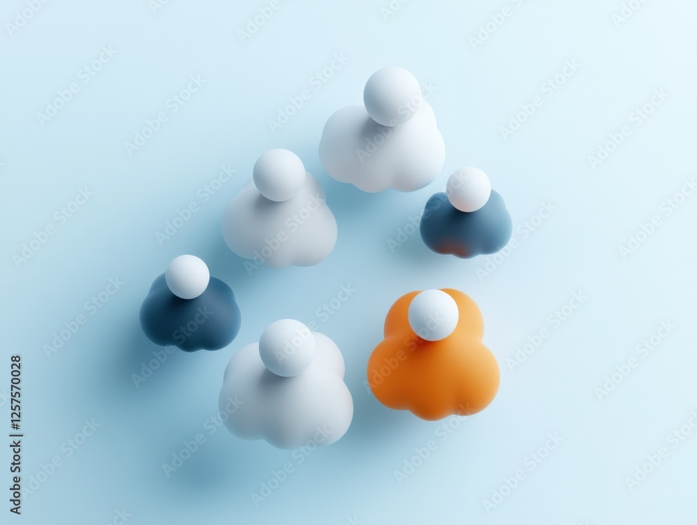 Abstract 3d Clouds with Spheres Abstract 3d Clouds with Spheres