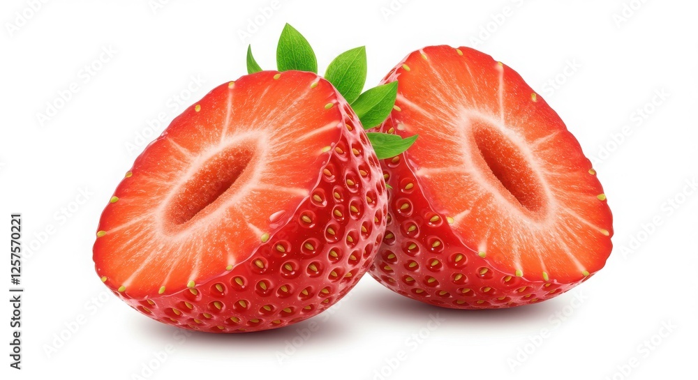 Ripe strawberries vibrant red fruit macro photography Ripe strawberries vibrant red fruit macro photography