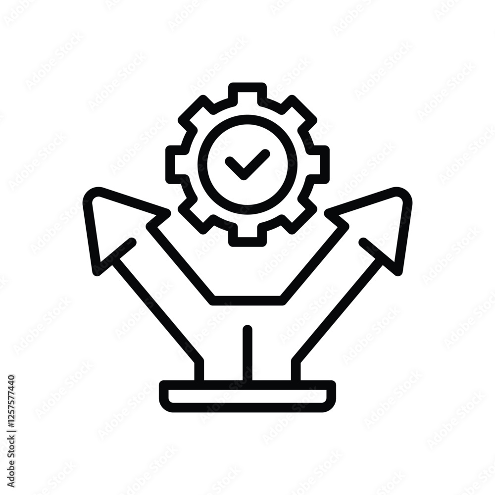 decision making line icon. vector icon for your website, mobile, presentation, and logo design. decision making line icon. vector icon for your website, mobile, presentation, and logo design.