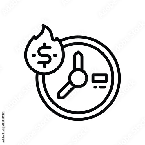 deadline line icon. vector icon for your website, mobile, presentation, and logo design.