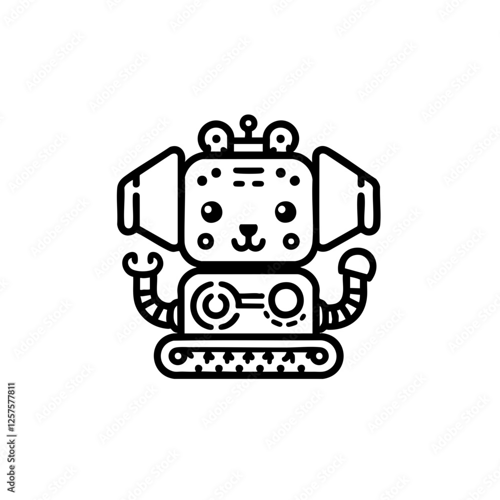 Futuristic animal robot vector illustration with a sleek and modern design. Perfect for sci-fi projects, branding, merchandise, and digital art. Futuristic animal robot vector illustration with a sleek and modern design. Perfect for sci-fi projects, branding, merchandise, and digital art.