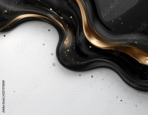 Luxury Black and Gold Abstract Background photo