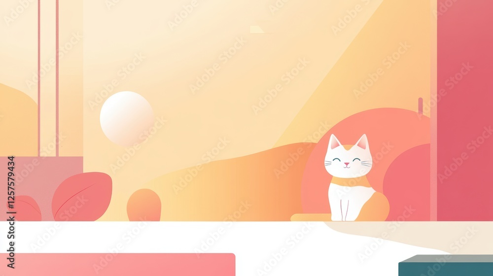cat theme presentation background. clean and bright modern corporate presentation abstract background cat theme presentation background. clean and bright modern corporate presentation abstract background