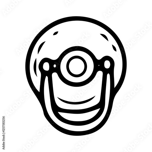 Baby pacifier. Hand drawn doodle. Item for newborns to suck on. For a small child. Childhood. Vector line art illustration.