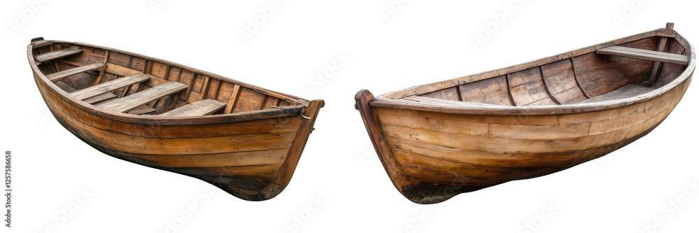 Set of a Quail eggs in a wooden bowl, isolated on white background - Set of a Wooden boat, isolated on white background. Set of a Quail eggs in a wooden bowl, isolated on white background - Set of a Wooden boat, isolated on white background.