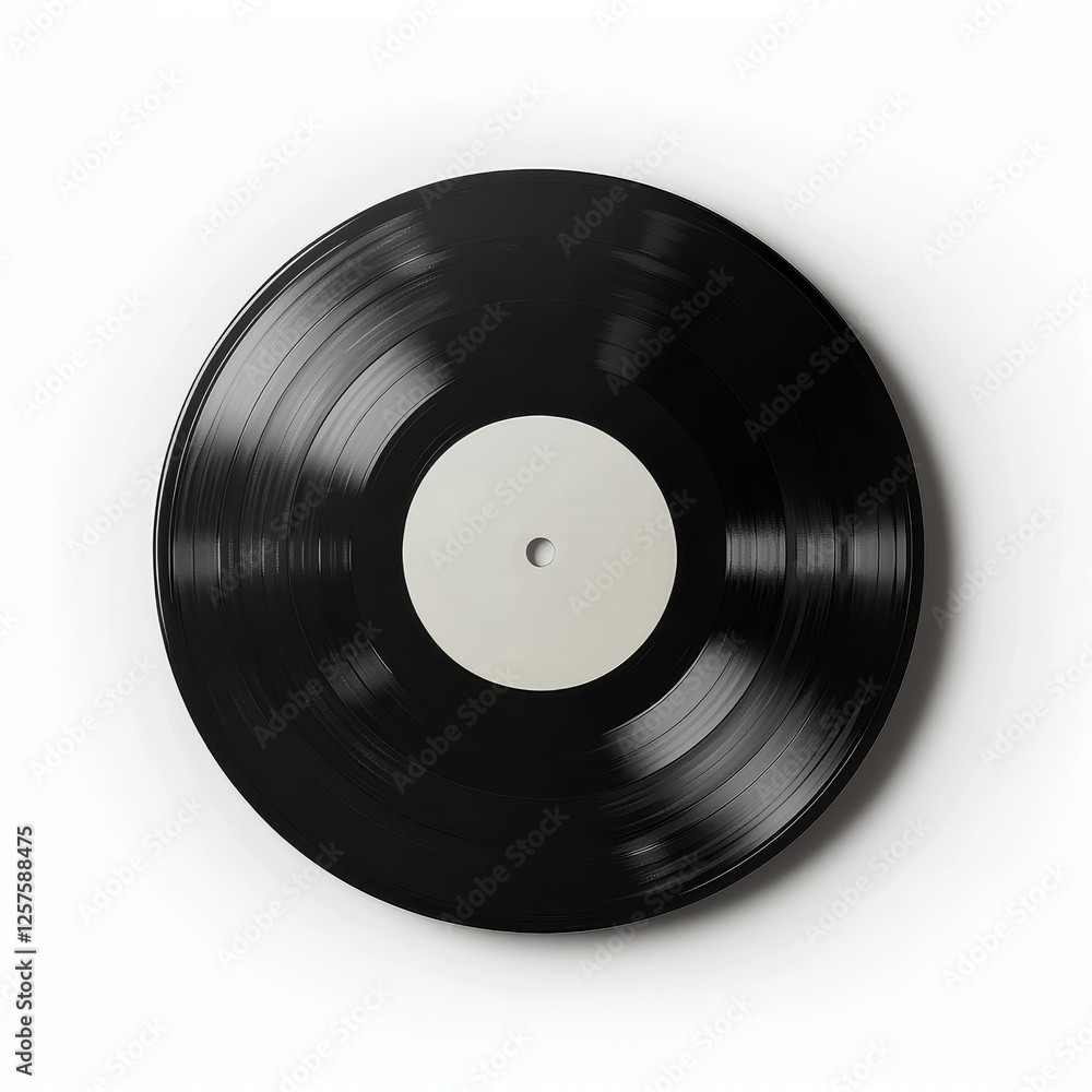 Obraz premium An isolated vinyl record on a transparent background, illustrated in a contemporary style.