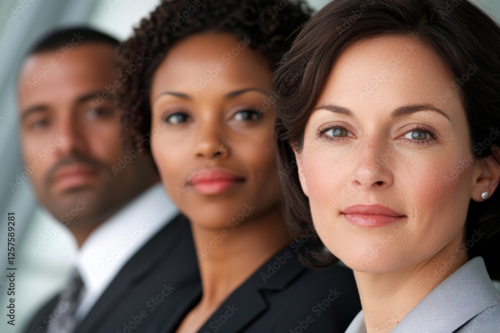 Diverse Business Team: Professionals Looking Forward Diverse Business Team: Professionals Looking Forward