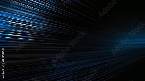 blue background with parallel lines. Banner template with white space in the center for text. Perfect for abstract minimalist wallpaper and modern digital media.