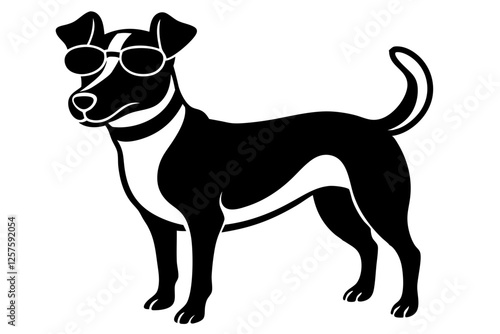 Cool Dog with Sunglasses Vector Illustration – SVG, PNG, EPS, AI, PSD Files for Print & Merch