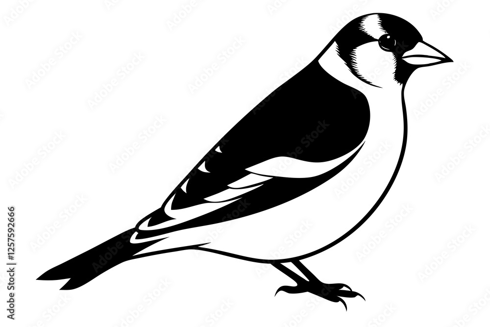 Obraz premium Goldfinch Vector Illustration – SVG, PNG, EPS, AI, PSD Files for Digital & Print Design