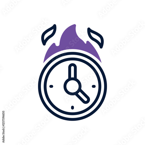 hot time dual tone icon. vector icon for your website, mobile, presentation, and logo design.