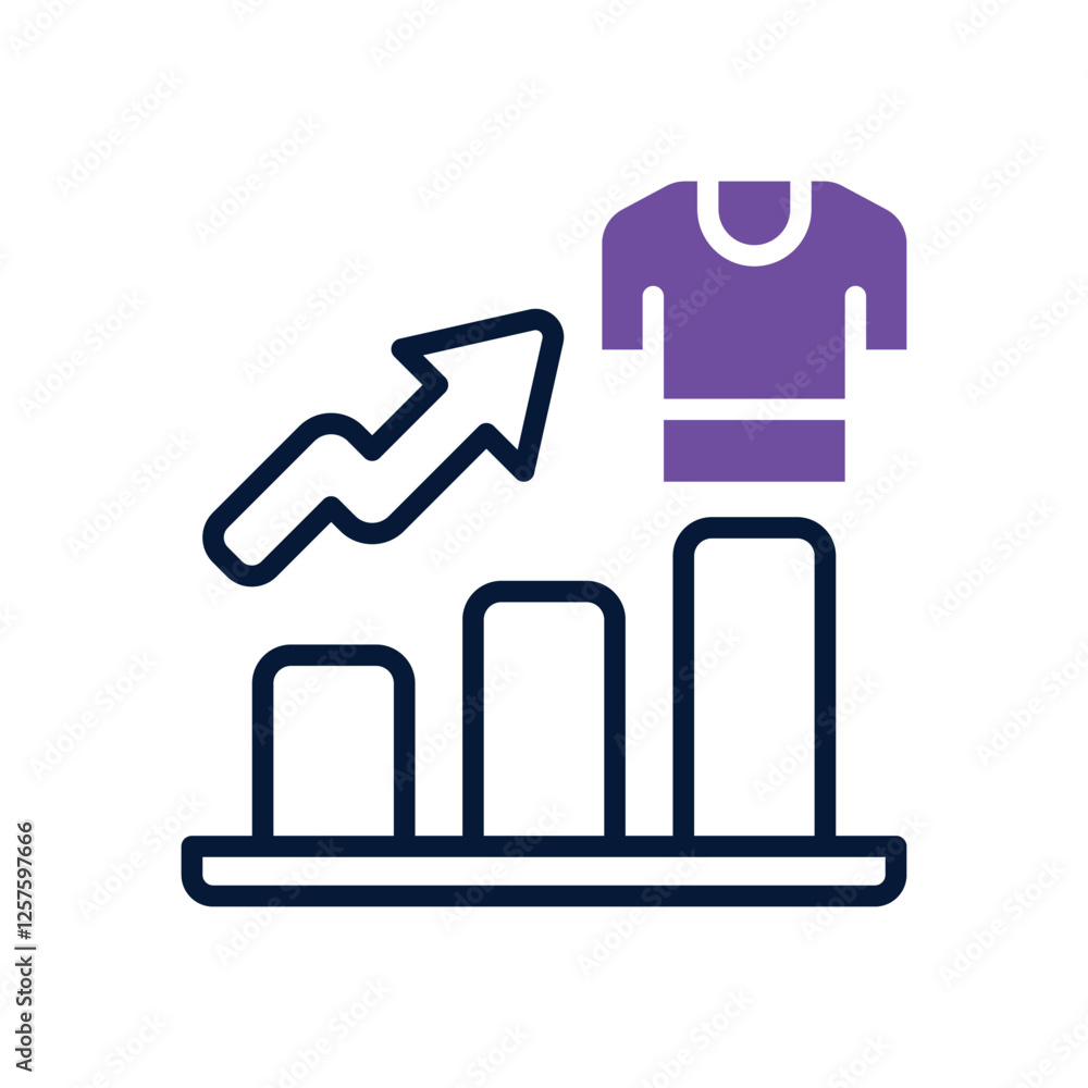sales growth dual tone icon. vector icon for your website, mobile, presentation, and logo design. sales growth dual tone icon. vector icon for your website, mobile, presentation, and logo design.
