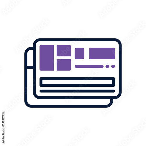 credit card dual tone icon. vector icon for your website, mobile, presentation, and logo design.