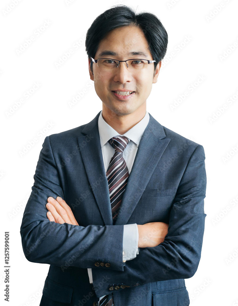 Portrait of only one Man. White Background. Portrait of only one Man. White Background.