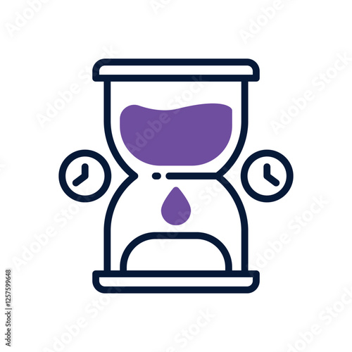 hourglass dual tone icon. vector icon for your website, mobile, presentation, and logo design.