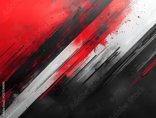 Abstract dark red sports layout with flat lines design. Decorative illustration with shining stripes. Background includes futuristic digital motion blur rays of light