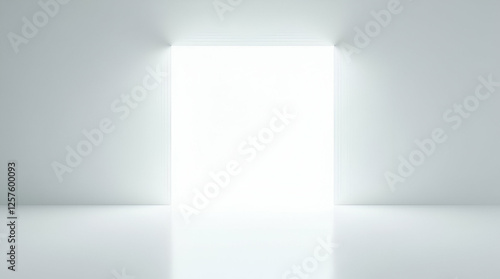 White color technology concept geometric square background. square 3d Modern Abstract white background design. Minimal geometric white light background abstract modern design template