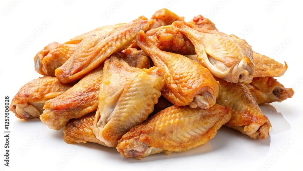 Pile of Chicken Wings on White Background Pile of Chicken Wings on White Background