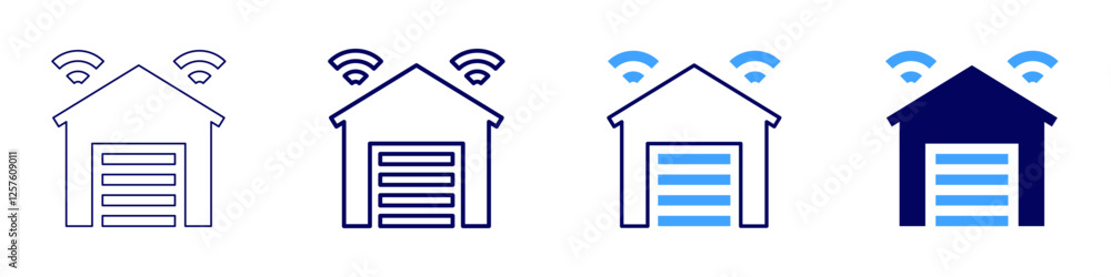 Smart home devices for seniors icon in 4 different styles. Thin Line, Line, Bold Line, Duotone. Duotone style. Editable stroke Smart home devices for seniors icon in 4 different styles. Thin Line, Line, Bold Line, Duotone. Duotone style. Editable stroke